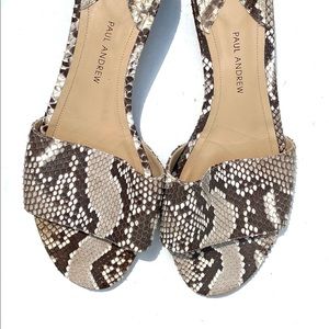 Paul Andrew Snakeskin Slides / Sandals 39